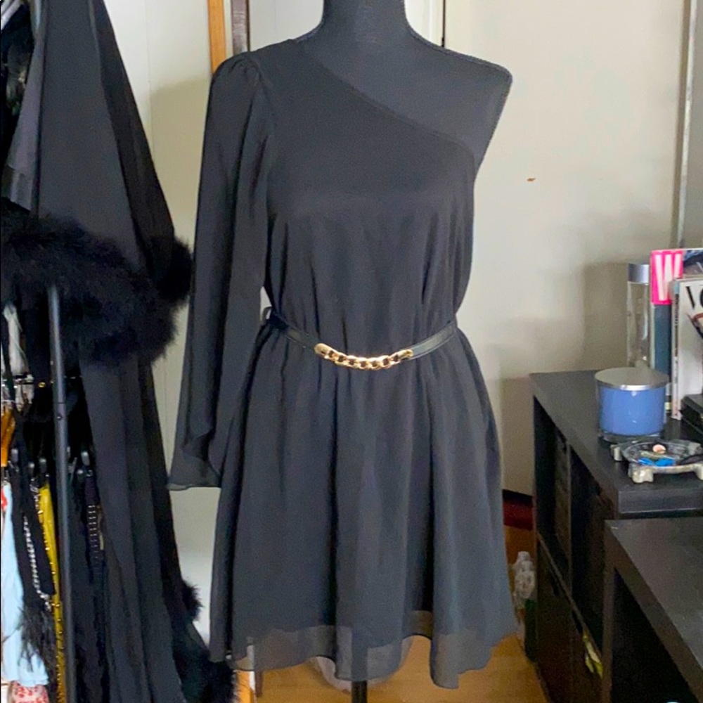 One shoulder cocktail dress